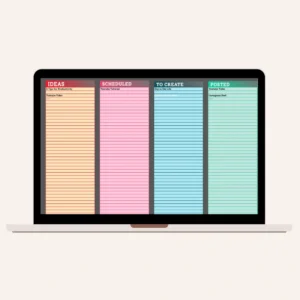 Automated Kanban Board View in Social Media Content Calendar Google Sheets